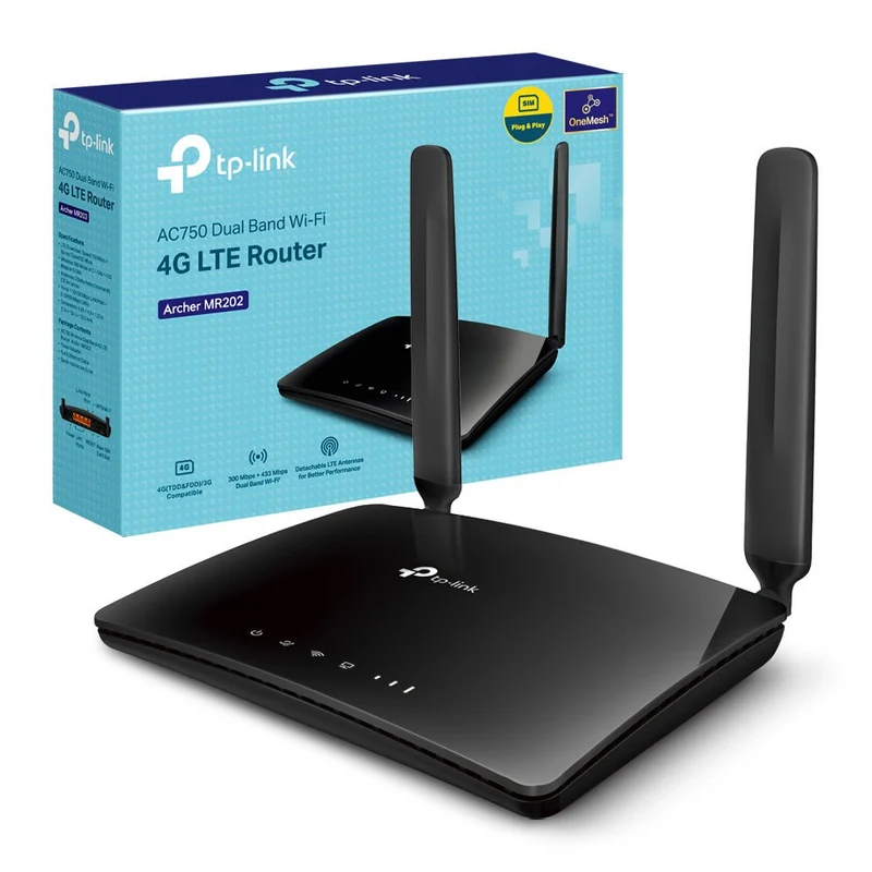 Archer MR202 Router Wi-Fi con SIM 4G LTE CAT4 AC750Mbps