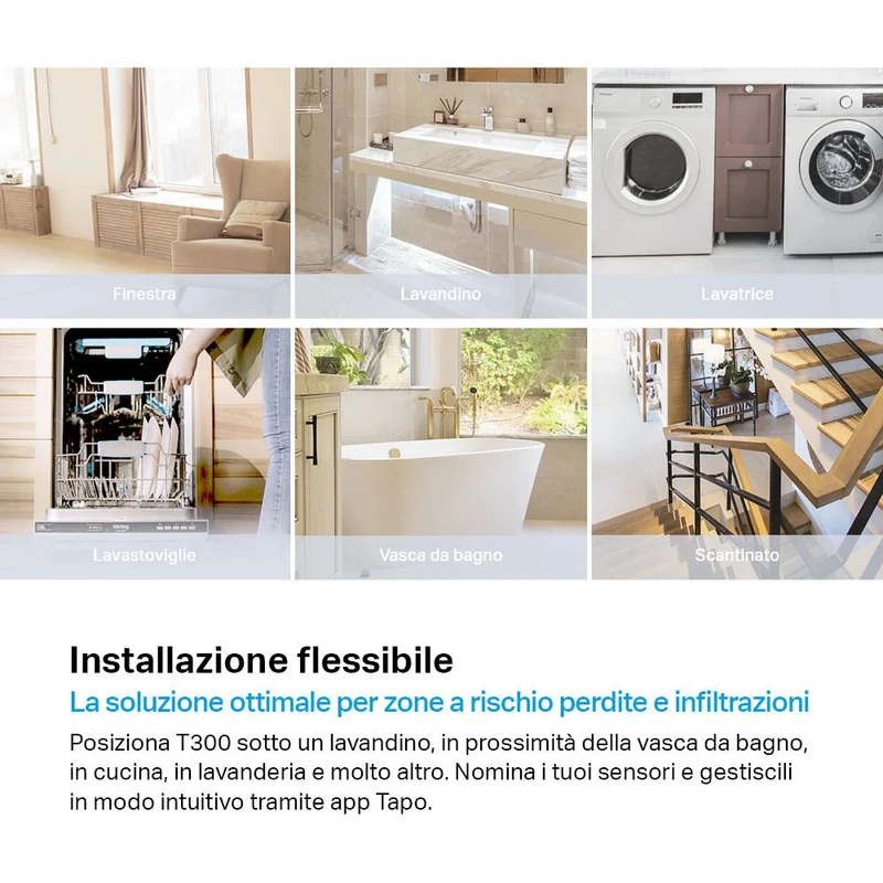 Tapo T300 Sensore di Rilevamento Perdite d'Acqua, ⚠️Tapo Hub Necessario