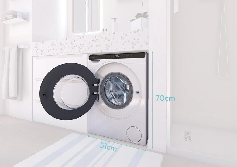 Candy ProWash 700 Mini, Lavatrice Compatta 5 KG, Classe A, 1200 giri, Bianco, Inverter, Wi-Fi, CW50-BP12307WU-S