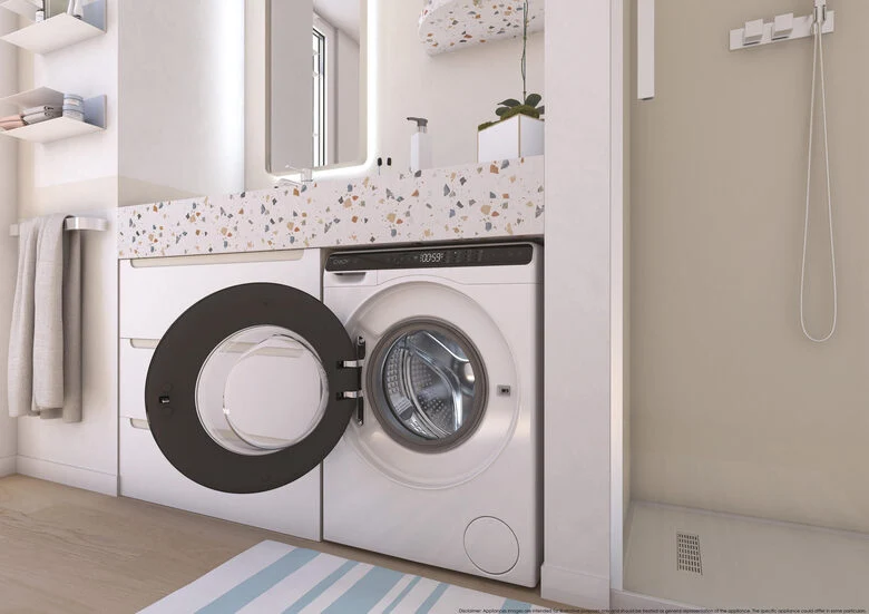 Candy ProWash 700 Mini, Lavatrice Compatta 5 KG, Classe A, 1200 giri, Bianco, Inverter, Wi-Fi, CW50-BP12307WU-S