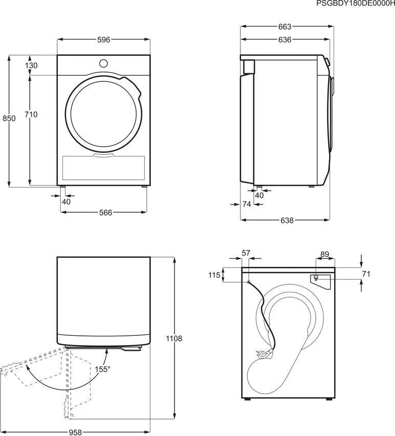 AEG TR7HE1C9 asciugatrice Libera installazione Caricamento frontale 9 kg Bianco