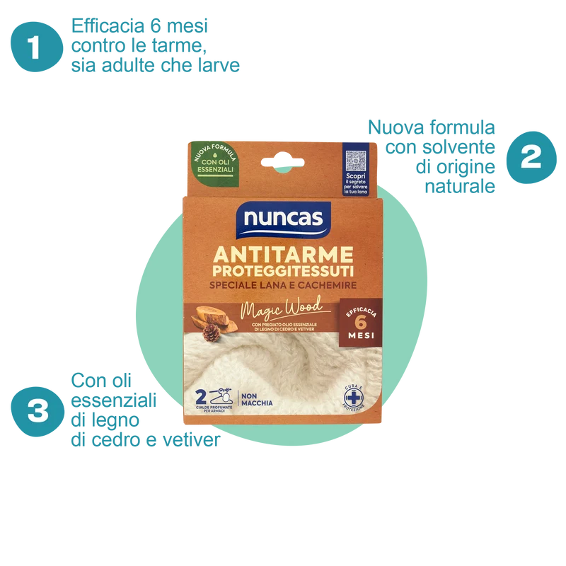 Antitarme proteggitessuti Cialde Magic Wood - 2 pezzi