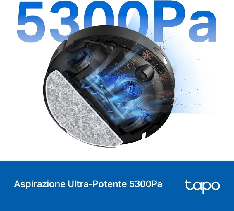 Tapo RV30 Max Plus Robot Aspirapolvere, All-in-one, Doppia Navigazione LiDAR+IMU,⚠️Aggiungi al carrello: Una Lampadina Smart gratis! gratis!