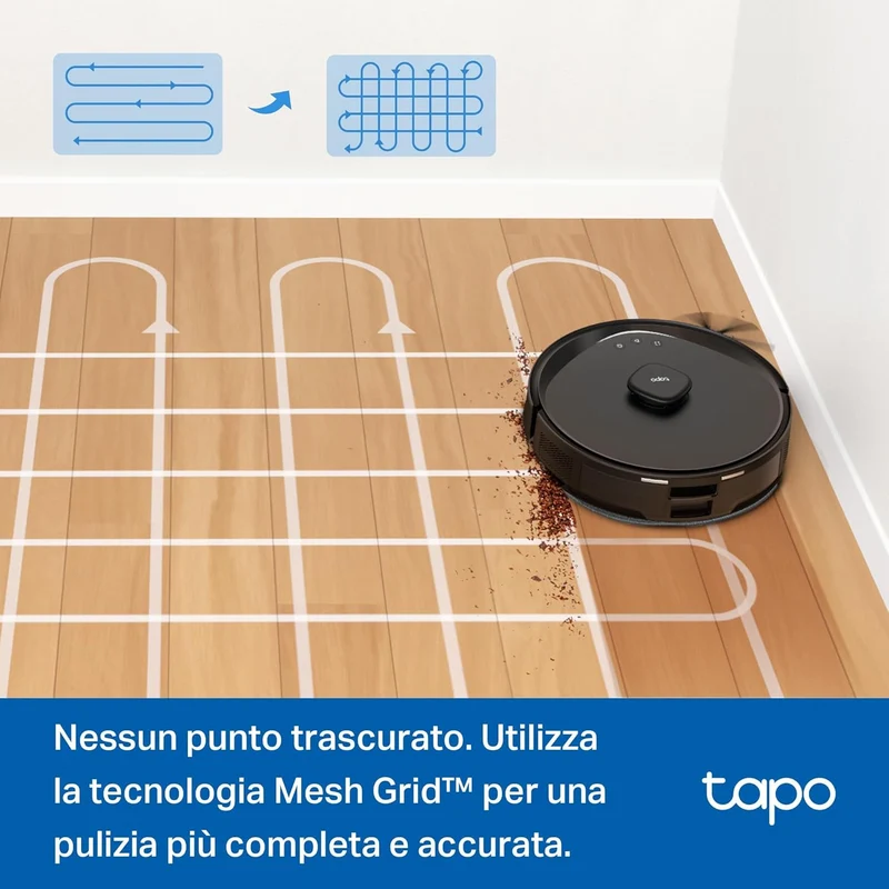 Tapo RV30 Max Plus Robot Aspirapolvere, All-in-one, Doppia Navigazione LiDAR+IMU,⚠️Aggiungi al carrello: Una Lampadina Smart gratis! gratis!