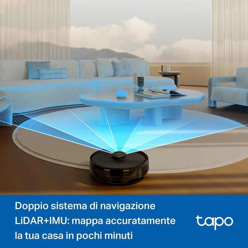 Tapo RV30 Max Plus Robot Aspirapolvere, All-in-one, Doppia Navigazione LiDAR+IMU,⚠️Aggiungi al carrello: Una Lampadina Smart gratis! gratis!