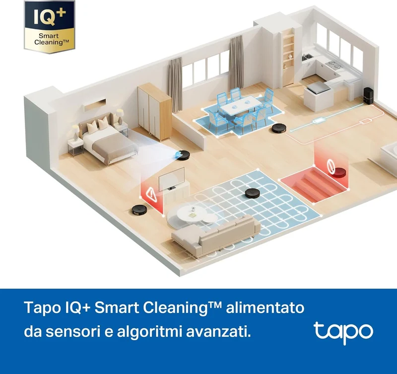 Tapo RV30 Max Plus Robot Aspirapolvere, All-in-one, Doppia Navigazione LiDAR+IMU,⚠️Aggiungi al carrello: Una Lampadina Smart gratis! gratis!