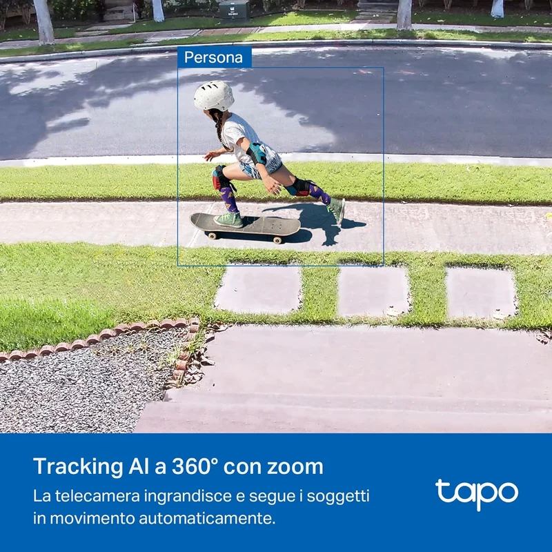 Tapo C660 KIT Telecamera WiFi Esterno 4K 8MP Batteria, Starlight, 360° PTZ, 4pz