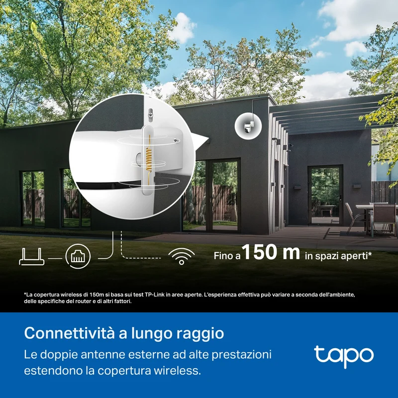 Tapo C530WS Telecamera WiFi Esterno 3K 5MP, Starlight, 360° PTZ, 4pz