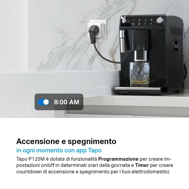 Tapo P125M Presa Smart Matter Italiana WiFi Energia Alexa Google