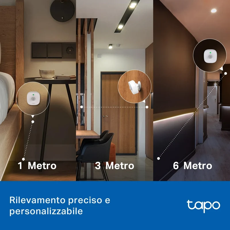 Tapo L901-6 Striscia LED Smart Wi-Fi 6m con 2 Sensori, Controllo Vocale Alexa
