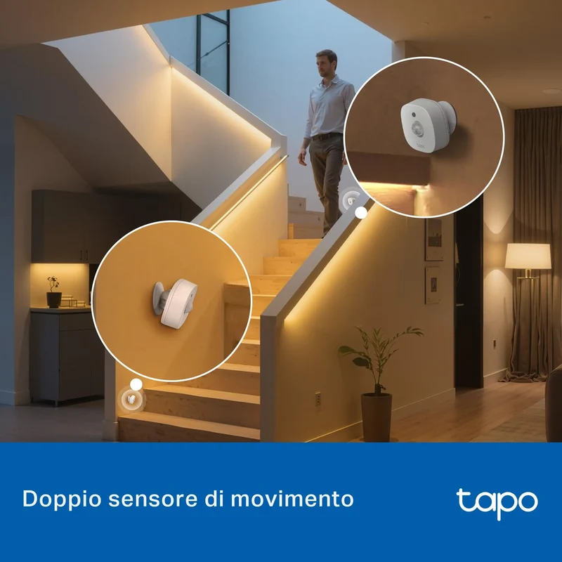 Tapo L901-6 Striscia LED Smart Wi-Fi 6m con 2 Sensori, Controllo Vocale Alexa