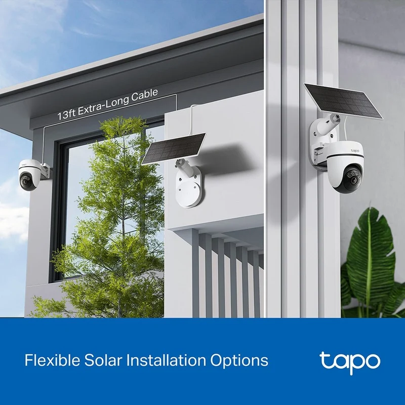 Tapo C610 KIT Telecamera WiFi Esterno 2K 3MP con Pannello Solare, 360° PTZ, 2pz