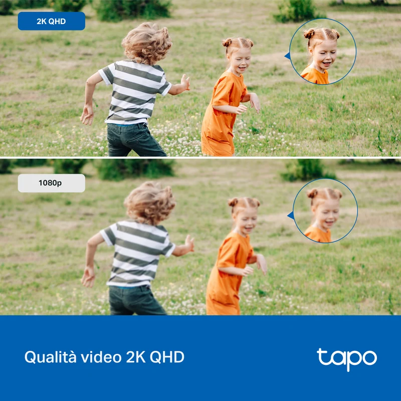 Tapo C520WS Telecamera WiFi Esterno 2K 4MP, Starlight, 360° PTZ, 2pz