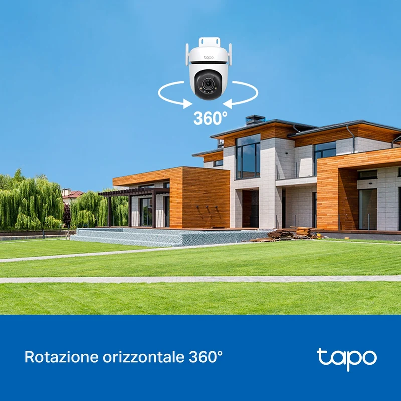 Tapo C520WS Telecamera WiFi Esterno 2K 4MP, Starlight, 360° PTZ, 2pz