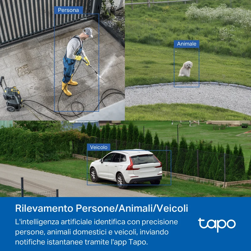 Tapo C530WS Telecamera WiFi Esterno 3K 5MP, Starlight, 360° PTZ, 2pz