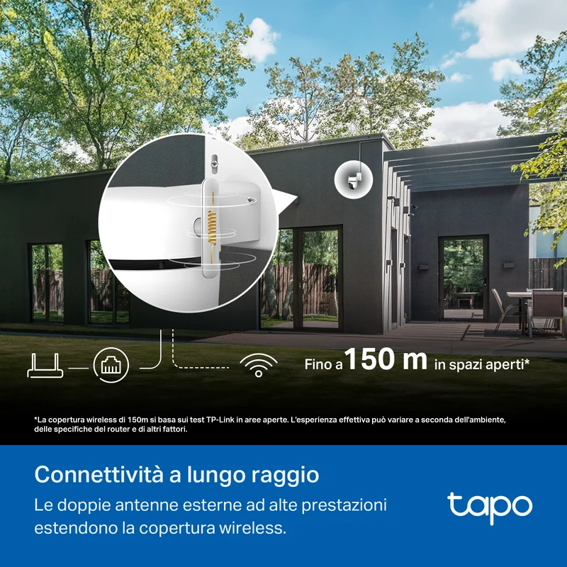 Tapo C530WS Telecamera WiFi Esterno 3K 5MP, Starlight, 360° PTZ, 2pz