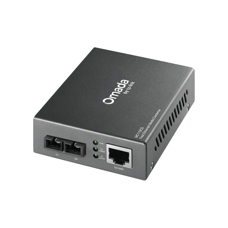 TP-Link MC110CS Omada Media Converter Fast Ethernet, RJ45 10/100, Fibra Monomodale SC 20km, 100BASE-FX 1310nm