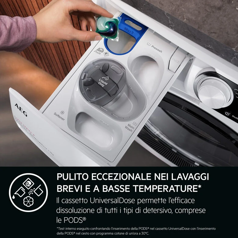 AEG Series 7000 LAVATRICE CARICA FRONTALE 10 KG CLASSE A-40% 1400 GIRI XLR7FBGH10V4 MADE IN ITALY