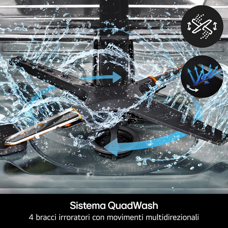 LG QuadWash DB375TXSW Lavastoviglie a scomparsa totale Classe A 14 coperti Vapore Wi-Fi