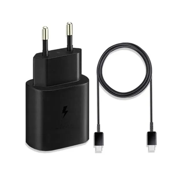 Samsung EP-T2510X Caricatore Originale da 25W, Porta USB-C - Caricabatterie (con Cavo), Nero