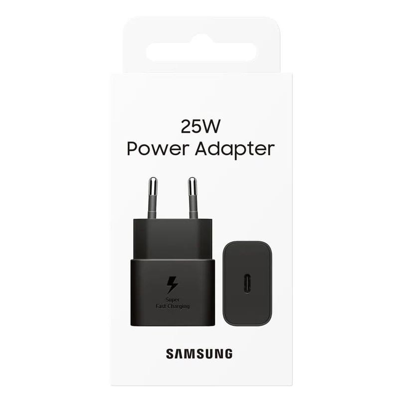 Samsung Caricatore Originale 25W USB-C Type-C Caricabatterie Fast EP-2510N Nero