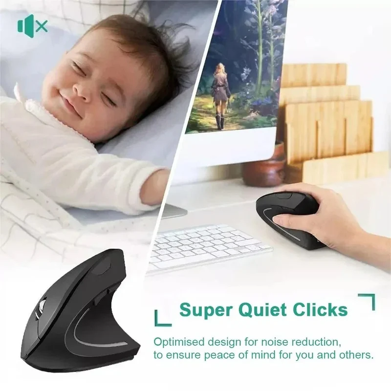 Vertical Ergonomic Wireless Mouse