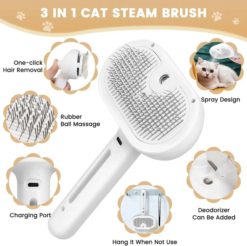 Pet Steam Grooming Comb