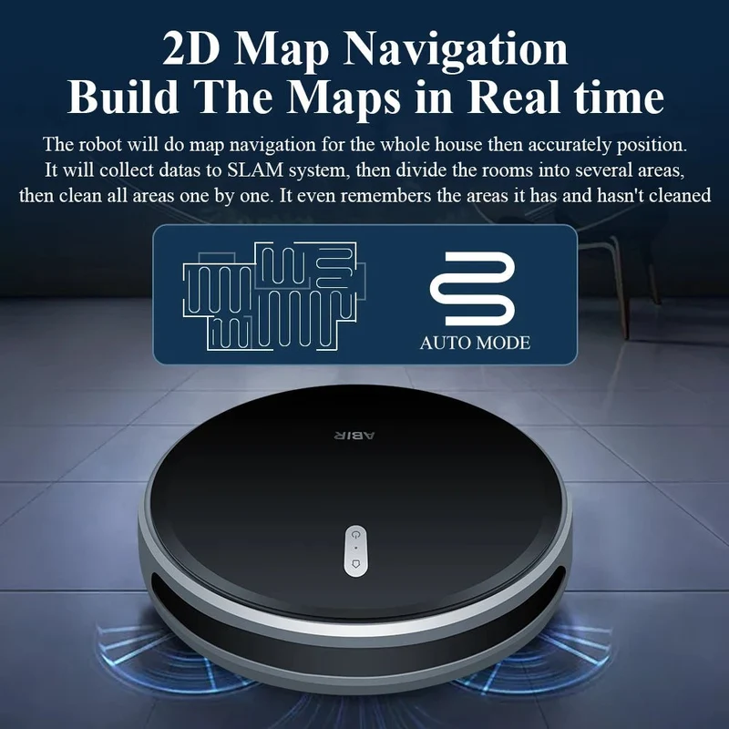 ABIR G20S Smart Robot Vacuum Cleaner – 6000Pa Suction, 2D Mapping & Wet Mopping