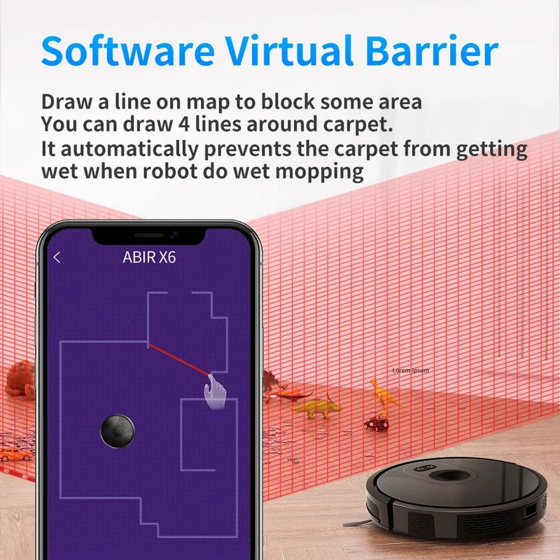 ABIR X6 Robot Vacuum with Triple Navigation & Advanced SLAM