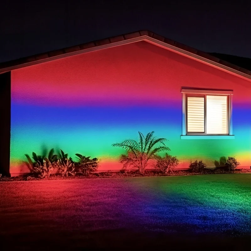 Projecteur LED Extérieur RGB Étanche avec Télécommande - Spot Extérieur IP65