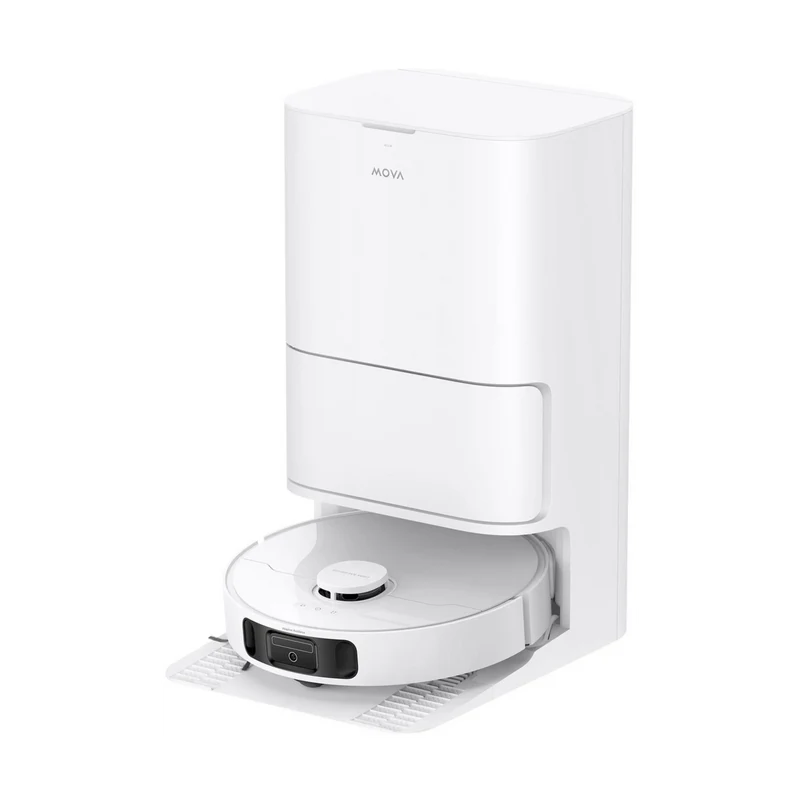 Mova E40VIM ULTRA Robot Aspirapolvere, Potenza 600 W, Lavapavimenti, Autonomia fino a 260 min, Sensore di superficie, Spazzola laterale, Base di carica, Bianco
