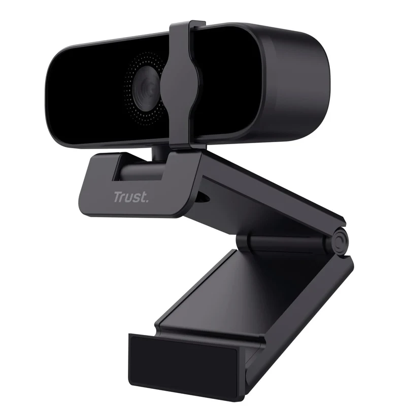 Trust Tanor 1080p Webcam PC con Microfono, Web Camera PC USB con Filtro Privacy, Fuoco Fisso 30 FPS, Plastica Riciclata 85%, Videocamera Full HD per Laptop Desktop Mac Windows Skype Zoom Teams