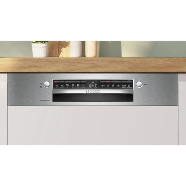 Bosch SMI4EVS08E lavastoviglie da incasso Serie 4 frontalino in acciaio spazzolato CLASSE C