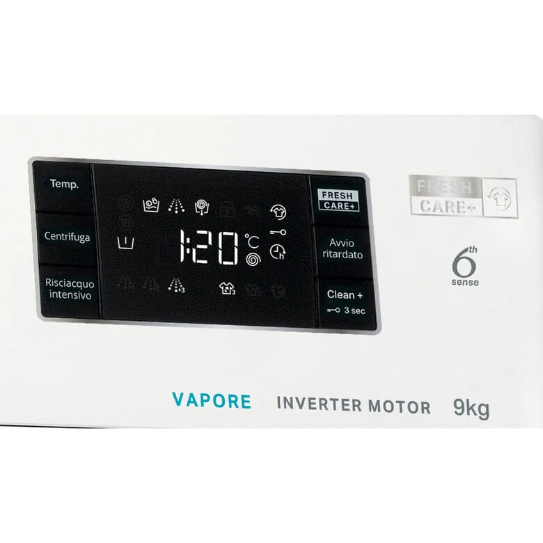 Whirlpool FFB 9479 BV IT Lavatrice A Libera Installazione 9 Kg, 1400 Giri, Tecnologia 6° Senso, Freshcare+ Con Vapore, Classe B, Bianco