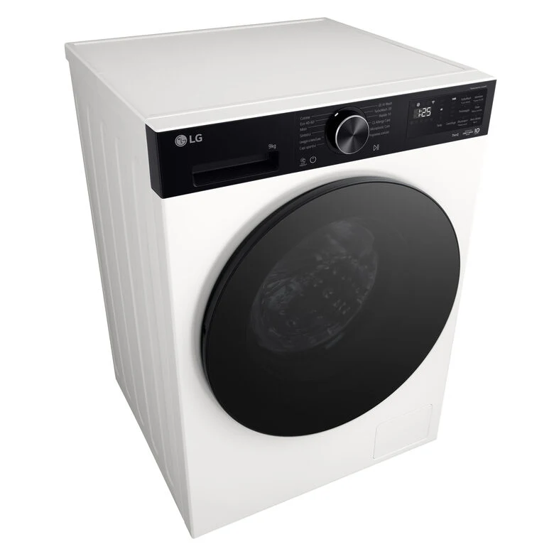LG F4NX5009THB Lavatrice Slim A Libera Installazione 9 Kg, AI Intelligente, 1400 Giri, Classe A-40%, Ivory White/nero