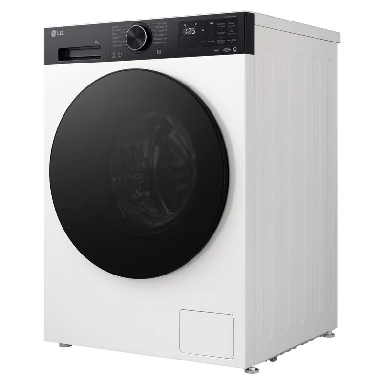 LG F4NX5009THB Lavatrice Slim A Libera Installazione 9 Kg, AI Intelligente, 1400 Giri, Classe A-40%, Ivory White/nero