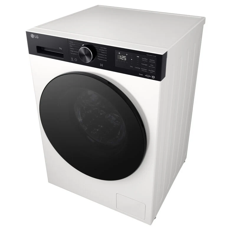 LG F4NX5009THB Lavatrice Slim A Libera Installazione 9 Kg, AI Intelligente, 1400 Giri, Classe A-40%, Ivory White/nero