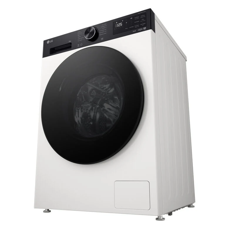 LG F4NX5009THB Lavatrice Slim A Libera Installazione 9 Kg, AI Intelligente, 1400 Giri, Classe A-40%, Ivory White/nero