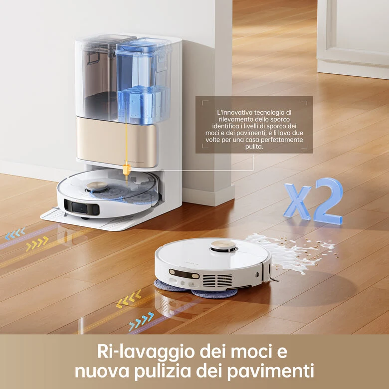 Dreame L10s Pro Ultra Aspirapolvere Robot Senza sacchetto Bianco