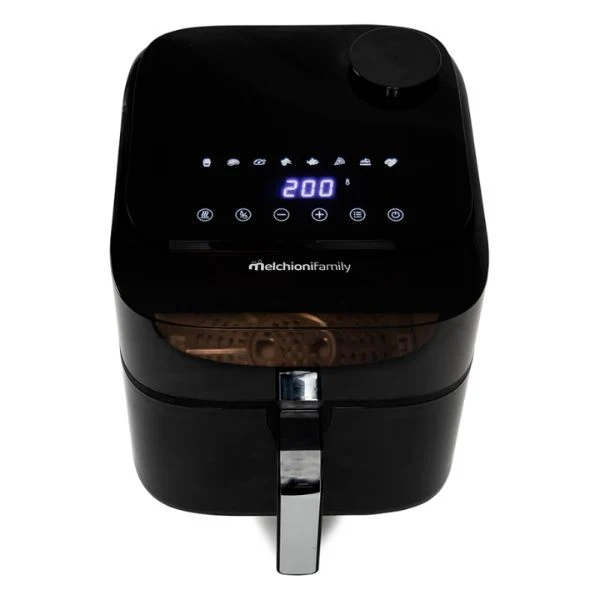 Melchioni Family Chiara Friggitrice Ad Aria Funzione Vapore Soft Doppia Resistenza 6,5L Display Digitale