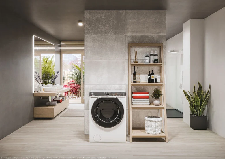 Hoover H5WPB610AMBC8-S H-WASH 550 Lavatrice A Libera Installazione 10 Kg, 1600 Giri, Power Care System, Auto Care, Steam Care Pro, Classe A, Bianco