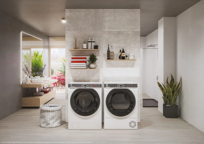 Hoover H5WPB610AMBC8-S H-WASH 550 Lavatrice A Libera Installazione 10 Kg, 1600 Giri, Power Care System, Auto Care, Steam Care Pro, Classe A, Bianco