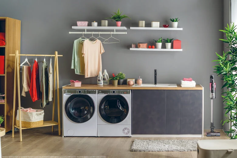 Hoover H5WPB610AMBC8-S H-WASH 550 Lavatrice A Libera Installazione 10 Kg, 1600 Giri, Power Care System, Auto Care, Steam Care Pro, Classe A, Bianco