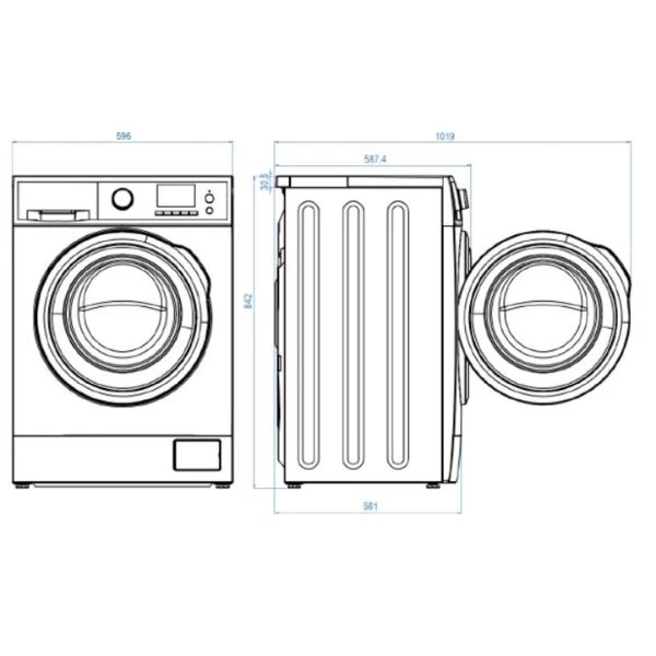 Sangiorgio F914CA9 Lavatrice A Libera Installazione 9 Kg, 1400 Giri, 15 Programmi, Classe A, Bianco