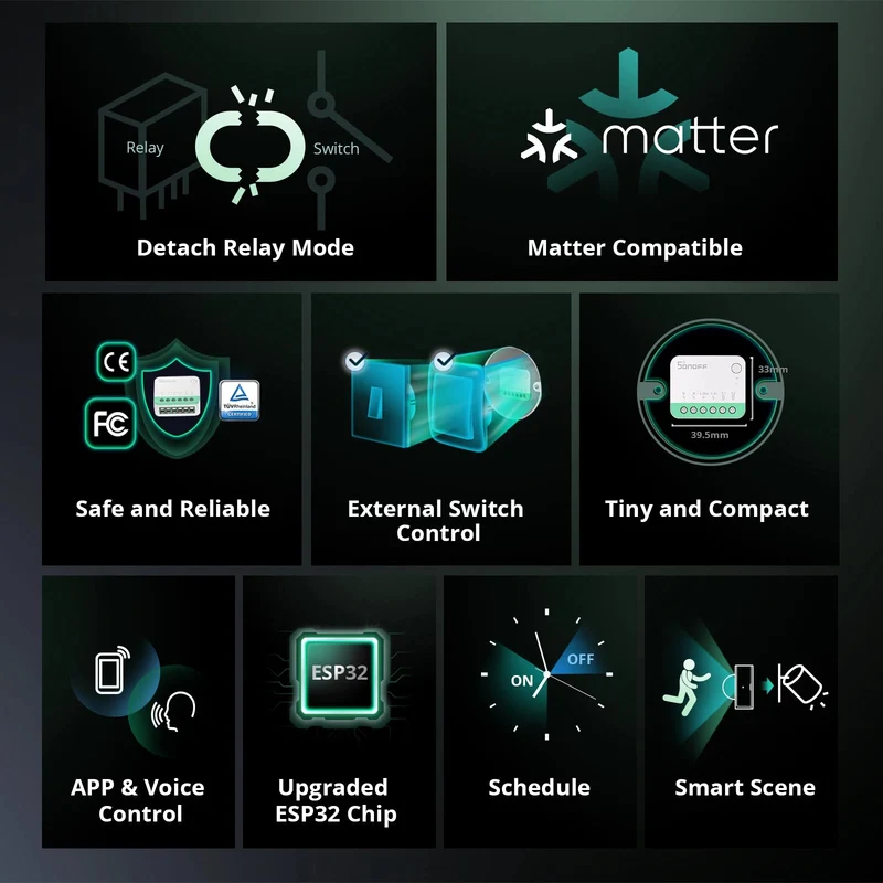 SONOFF MINIR4M MINI Extreme WiFi Smart Home Switch – Matter Compatible