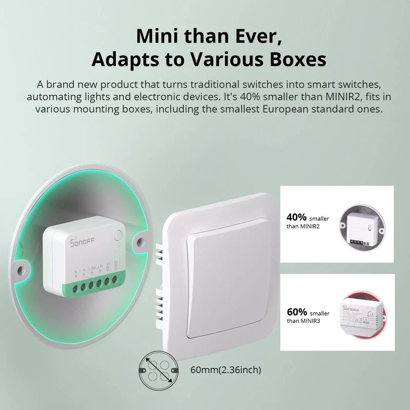 SONOFF MINIR4M MINI Extreme WiFi Smart Home Switch – Matter Compatible