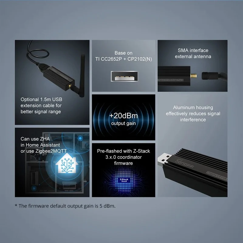 SONOFF Zigbee 3.0 USB Dongle Plus – ZB Dongle-P Universal Zigbee Gateway