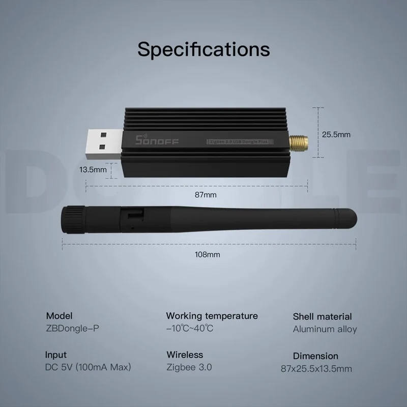 SONOFF Zigbee 3.0 USB Dongle Plus – ZB Dongle-P Universal Zigbee Gateway