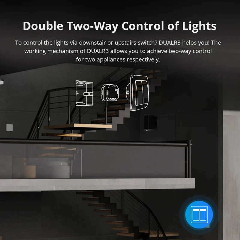 SONOFF DualR3 Lite Smart Dual Relay Wi-Fi Switch – DIY 2-Gang Mini Module with Two-Way Control for Home Automation