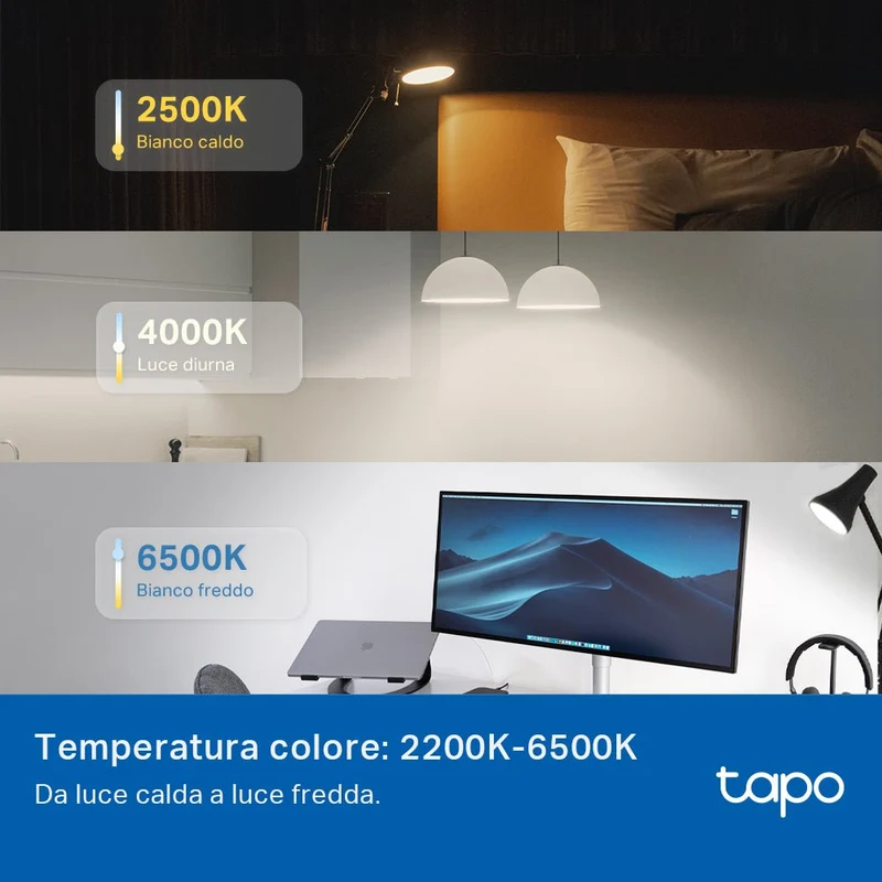 Tapo L535E Lampadina Smart Matter E27 Multicolore 1055lm 75W Alexa Google